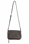 Bolso negro y gris Y2K con detalles plateados y correa ajustable