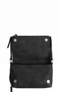 Bolso negro y gris Y2K con detalles plateados y correa ajustable