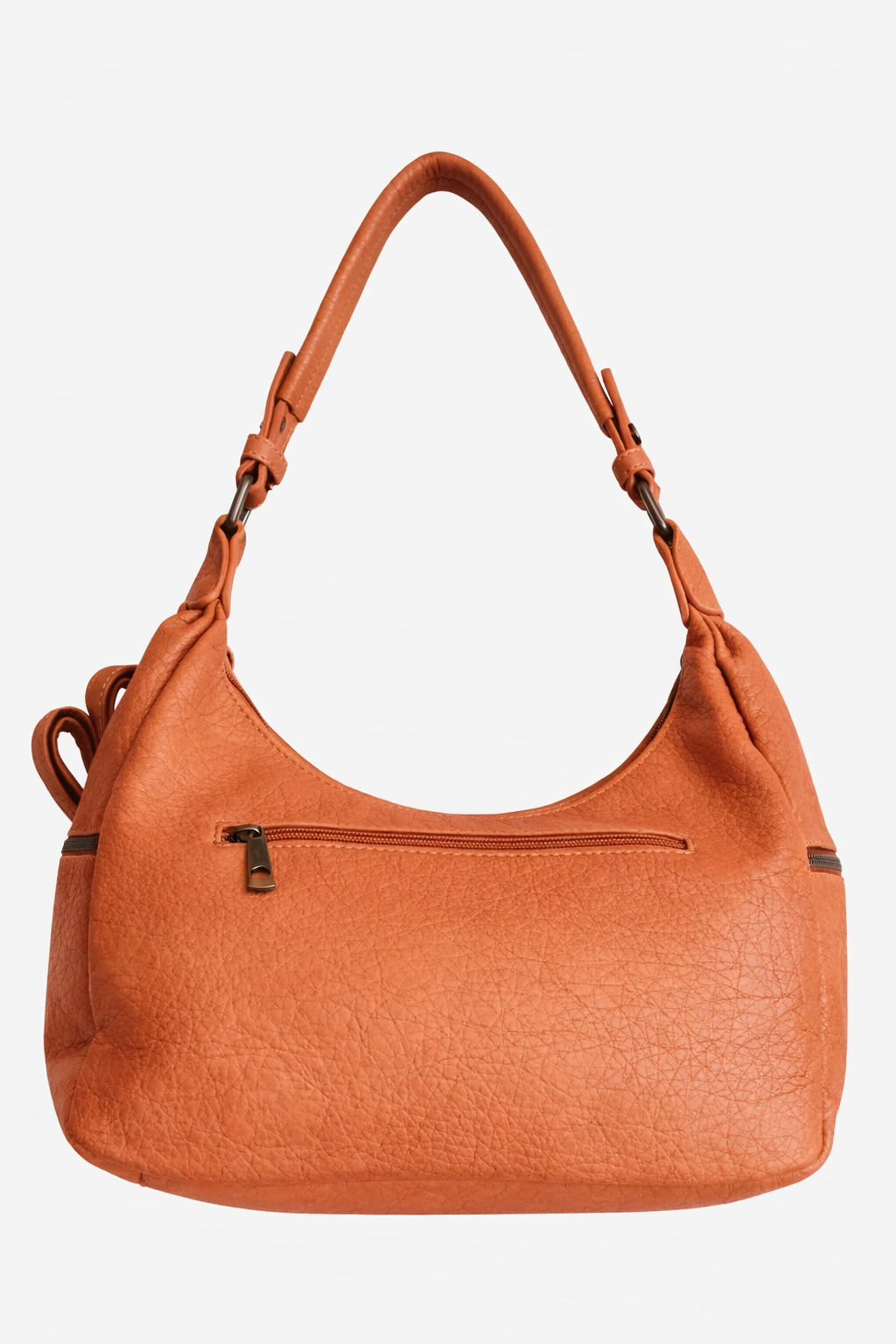 Bolso marrón Y2K con detalles plateados y correa ajustable