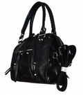 Bolso negro Y2K con detalles plateados y correa ajustable