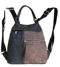 Mochila antirrobo negra y gris Y2K con detalles metálicos plata