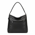 Bolso negro Y2K con cremalleras y detalles metálicos